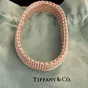 Tiffany & Co. Estate Somerset Mesh Bracelet Sterling Silver